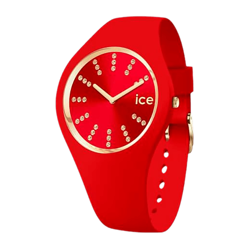 Montre Femme Ice-Watch ICE Cosmos Bracelet Silicone Rouge/Doré – 021302