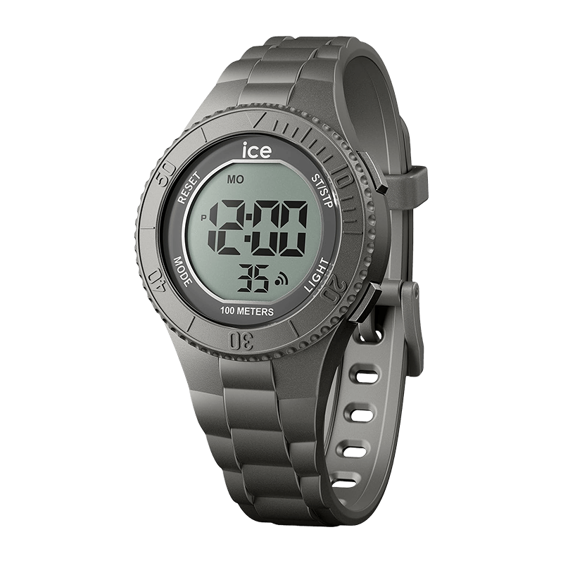 Montre Enfant Ice-Watch ICE Digit Anthracite Metallic Bracelet Silicone Gris – 021610