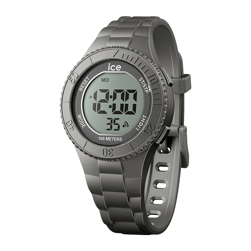 Montre Enfant Ice-Watch ICE Digit Anthracite Metallic Bracelet Silicone Gris – 021610