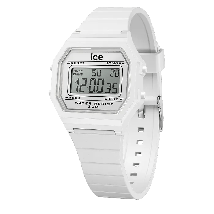 Ice Watch ICE digit retro — Blanc, Small, affichage digital