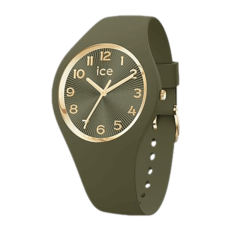 Montre Femme Ice-Watch ICE Champagne Olive Green Silicone Vert Olive/Doré – 025254