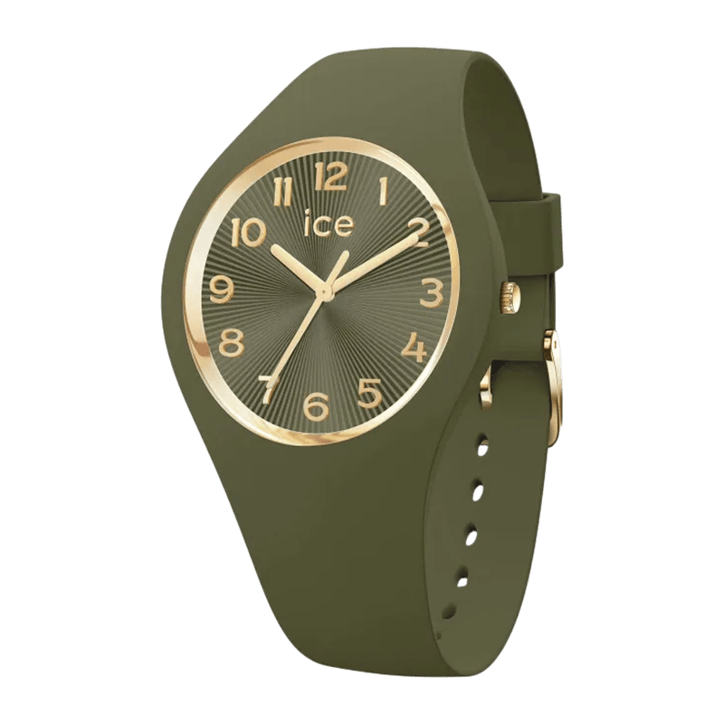Montre Femme Ice-Watch ICE Champagne Olive Green Silicone Vert Olive/Doré – 025254