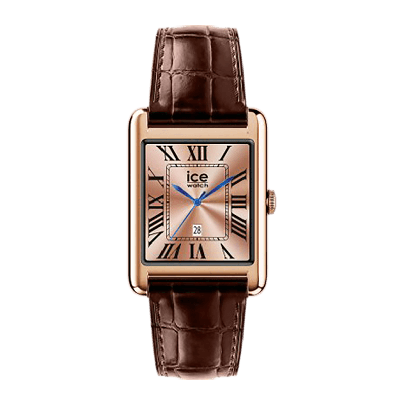 Montre Connectée Ice-Watch ICE Smart TK 2.0  Doré Rose, bracelet cuir croco marron – 025382