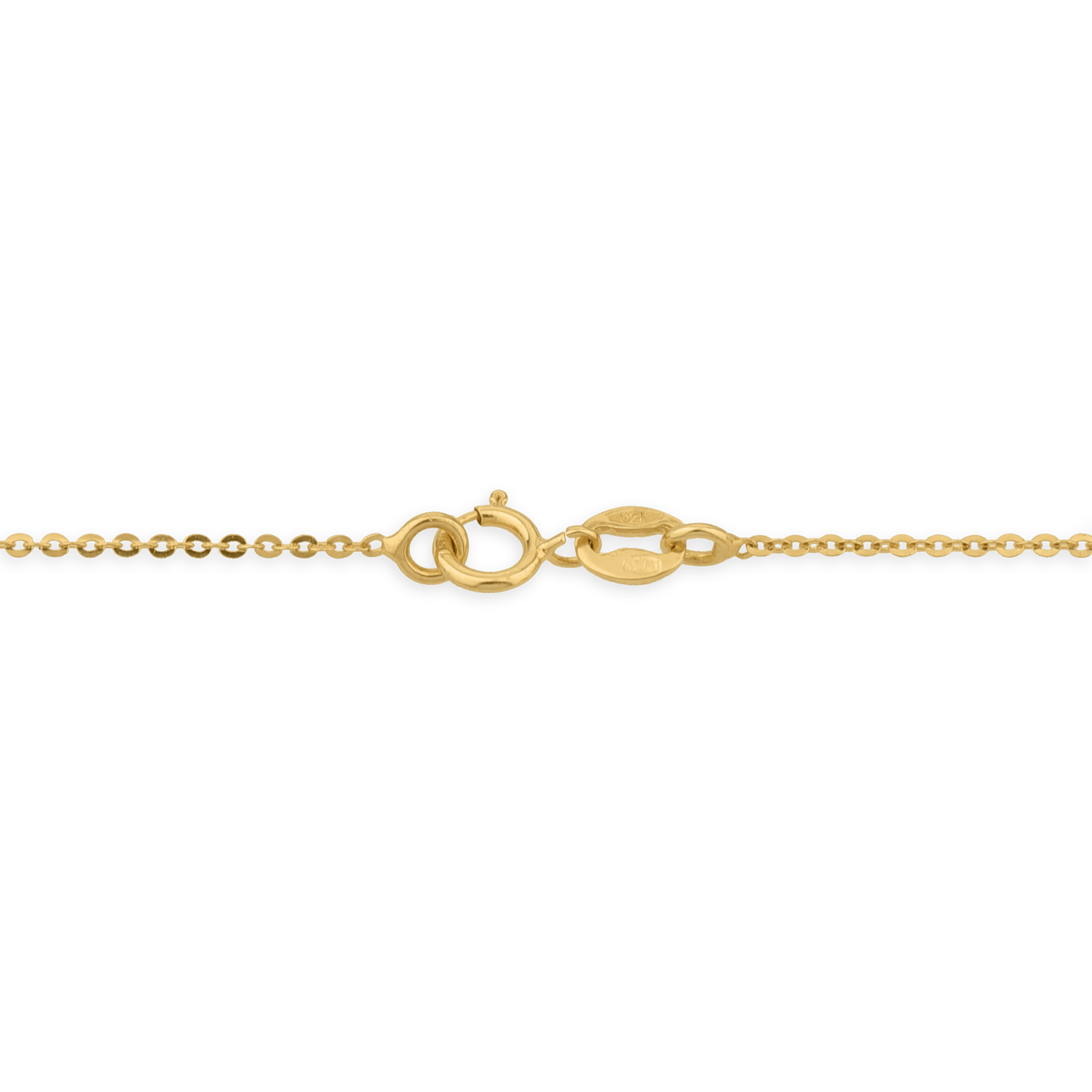 Collier chevalière ultra plate alternée un plus un 3,7 millimètres 50 centimètres