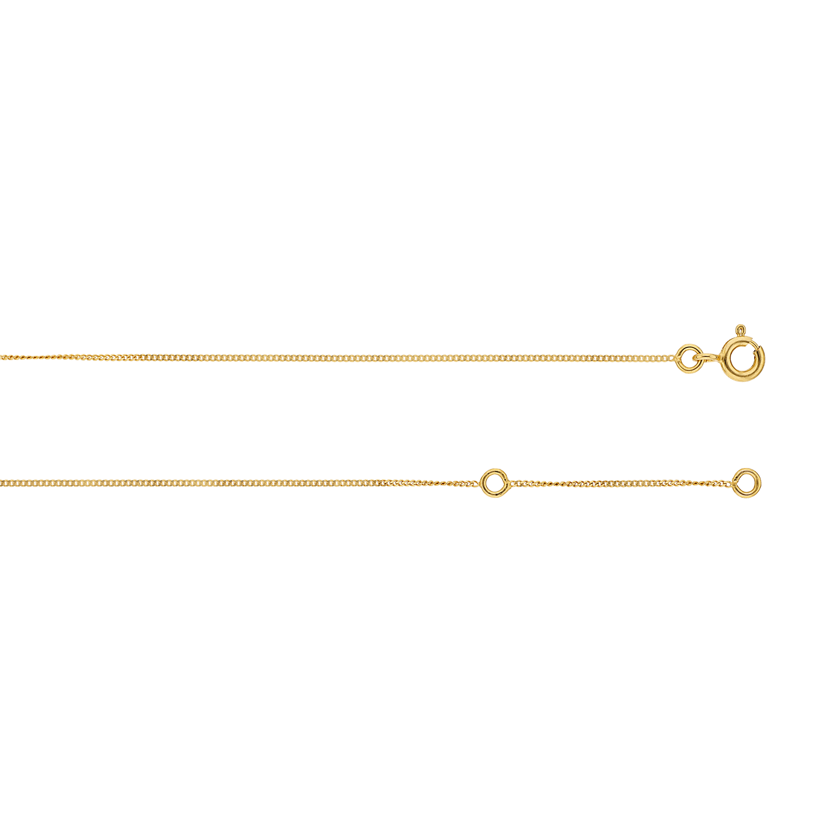 Collier Gourmette Diamanté 0.8 millimètres 45 centimètres