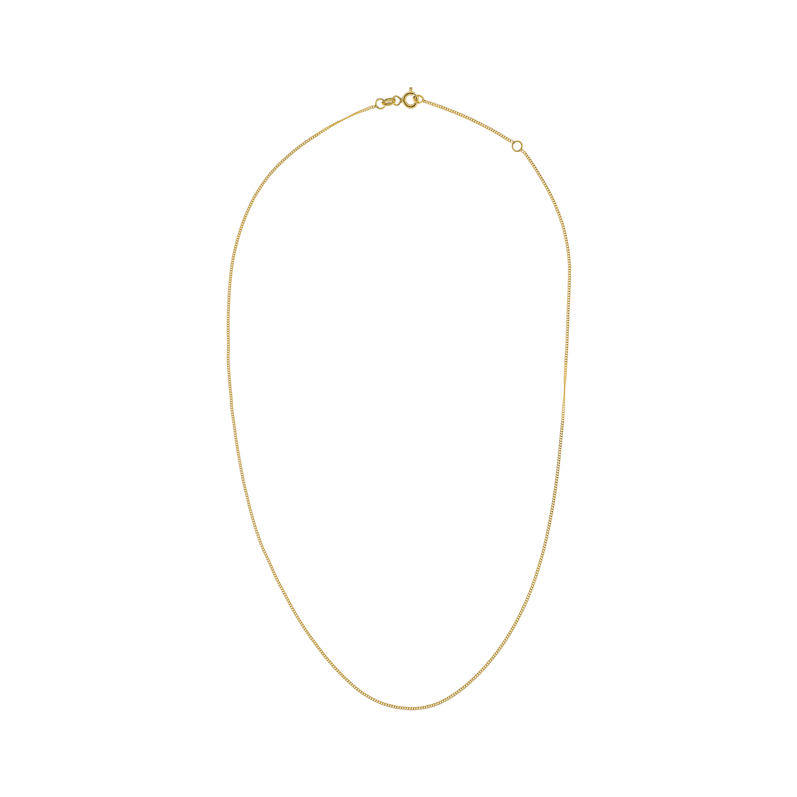 Collier gourmette Diamanté 1.0 millimètre 45 centimètres