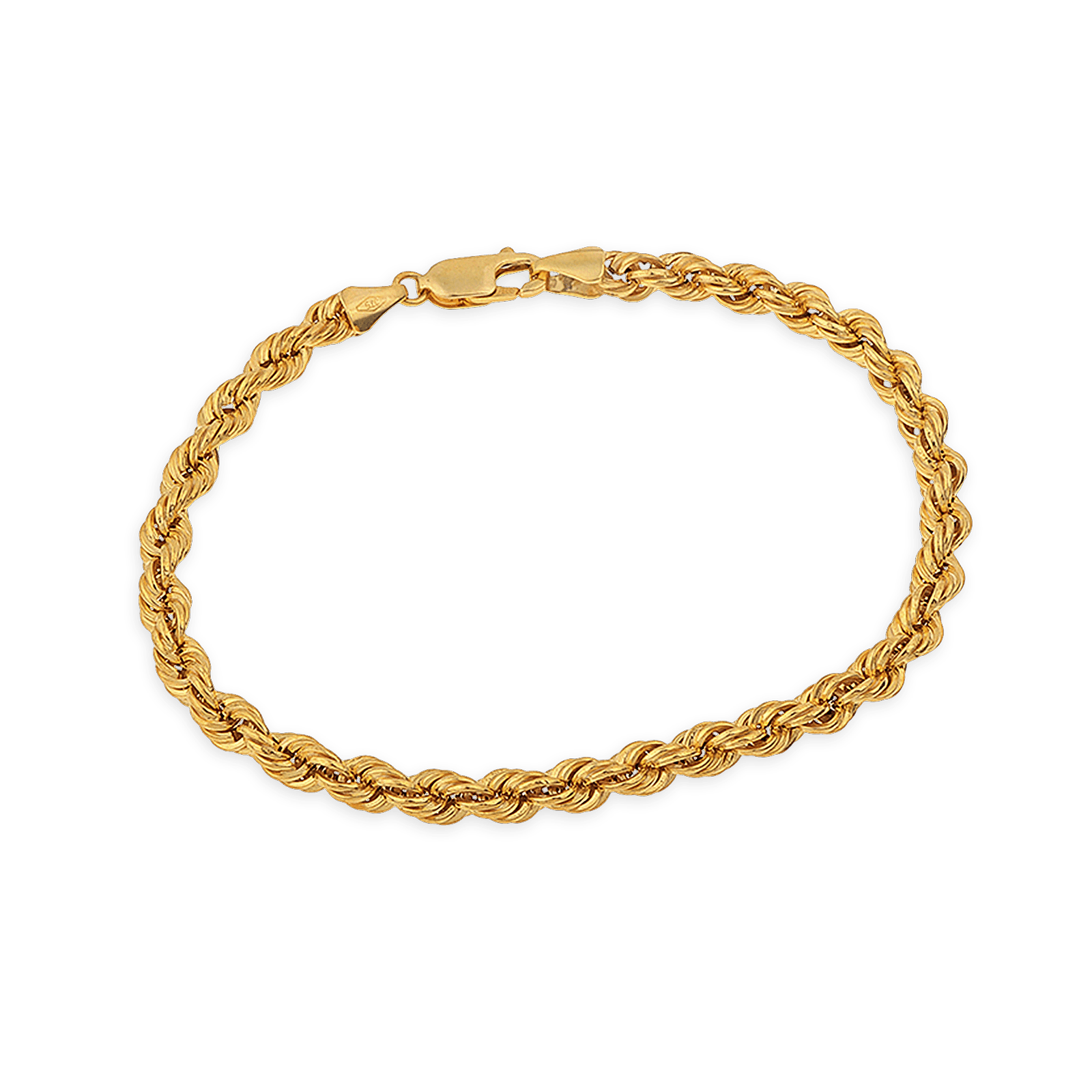 Bracelet corde creuse 4,4mm 19cm