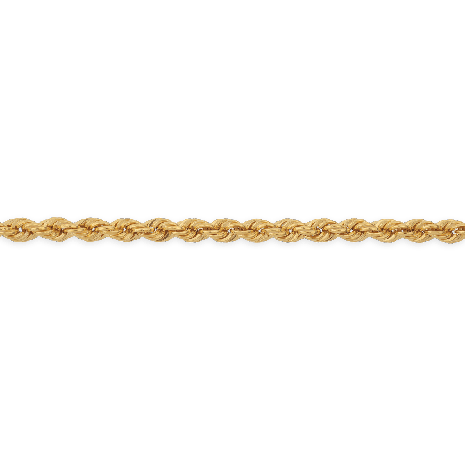 Bracelet corde creuse 4,4mm 19cm