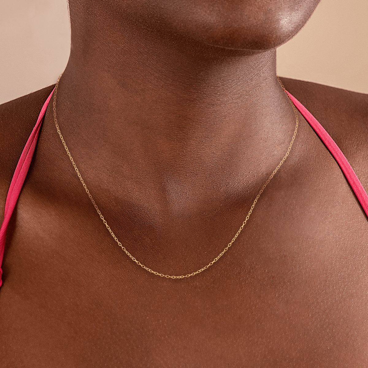 Collier Chaîne Or 375 Maille Forçat Miroir 0.9mm 40cm