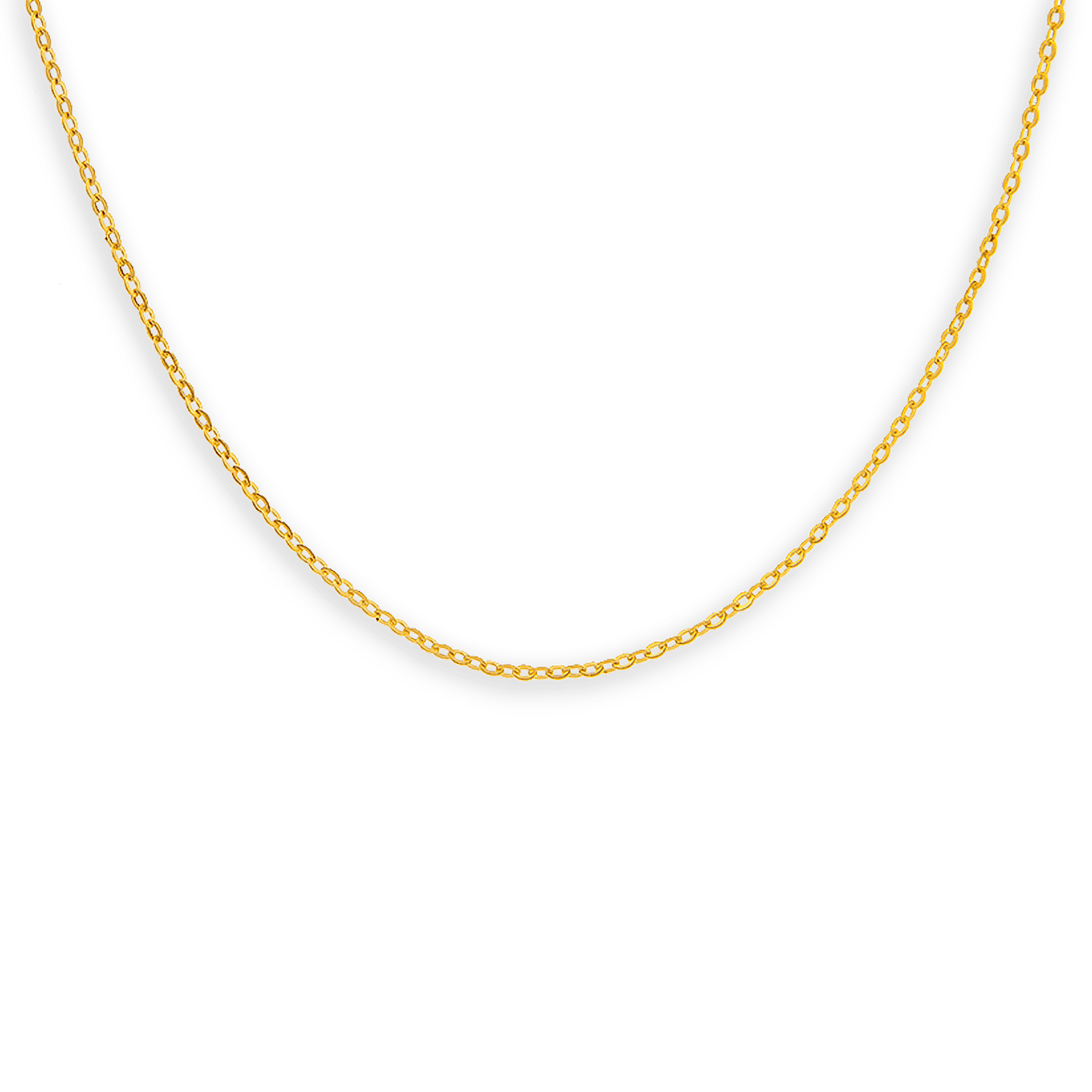 Collier chaîne or maille forçat creux