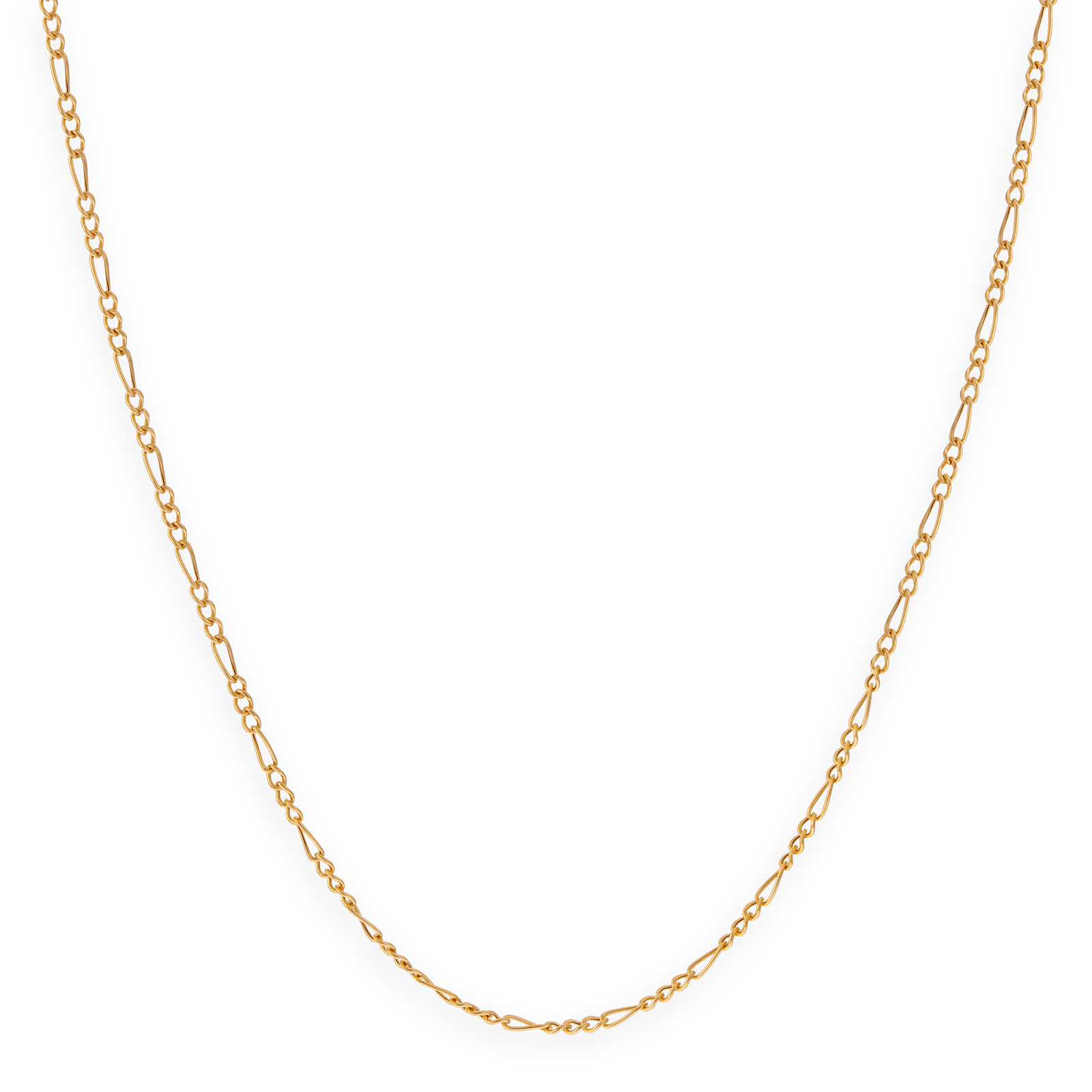 Collier chaîne or maille gourmette ovale alternée creux