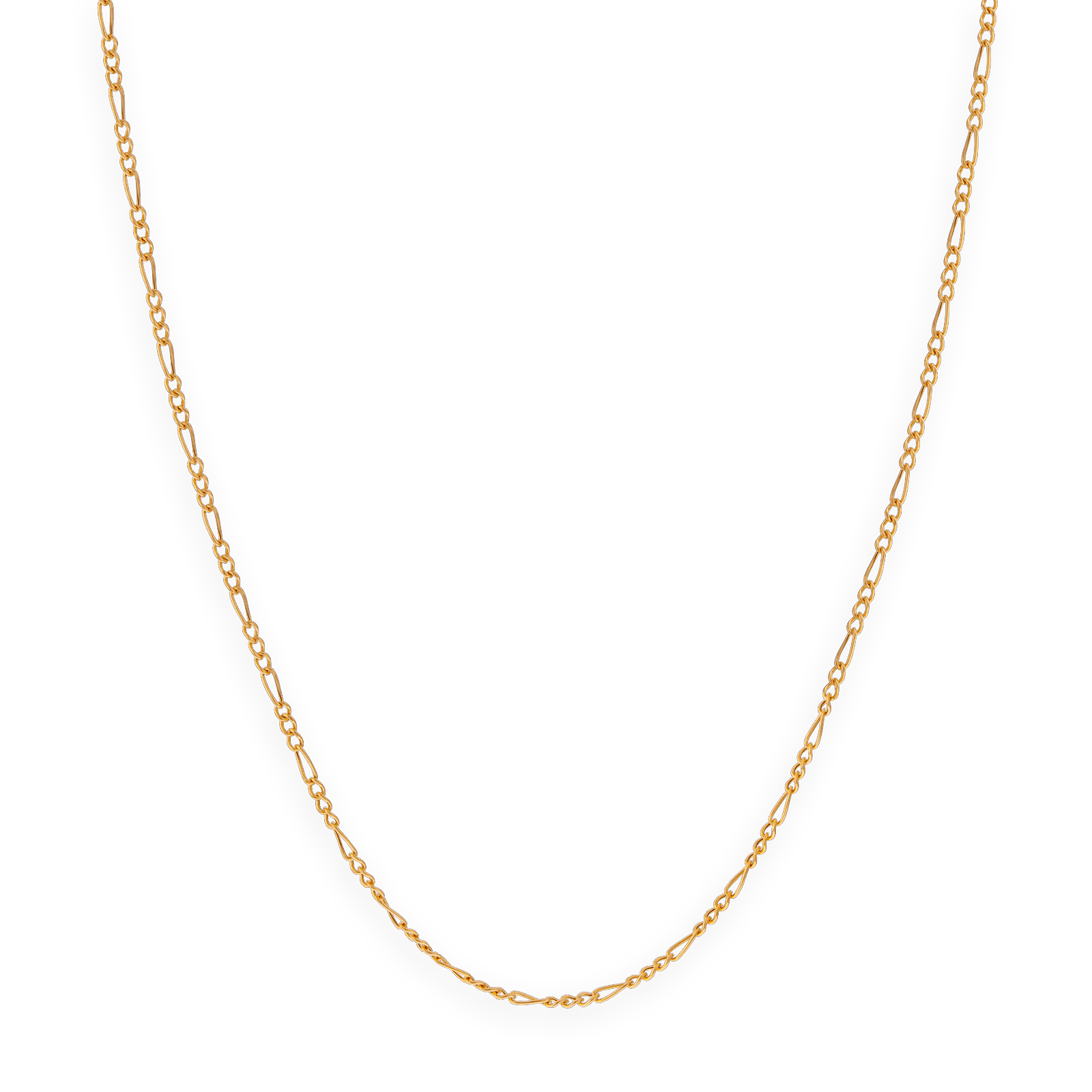 Collier chaîne or maille gourmette ovale alternée creux