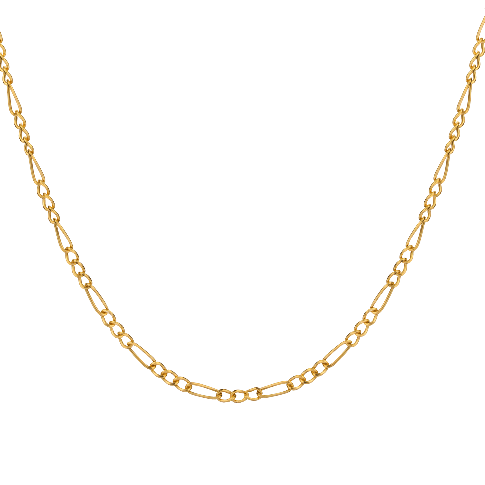 Collier maille gourmette ovale alternée