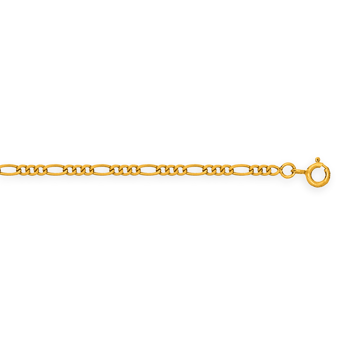 Chaîne Cheville Or 375 25cm Maille Cheval Alternée 2.3mm