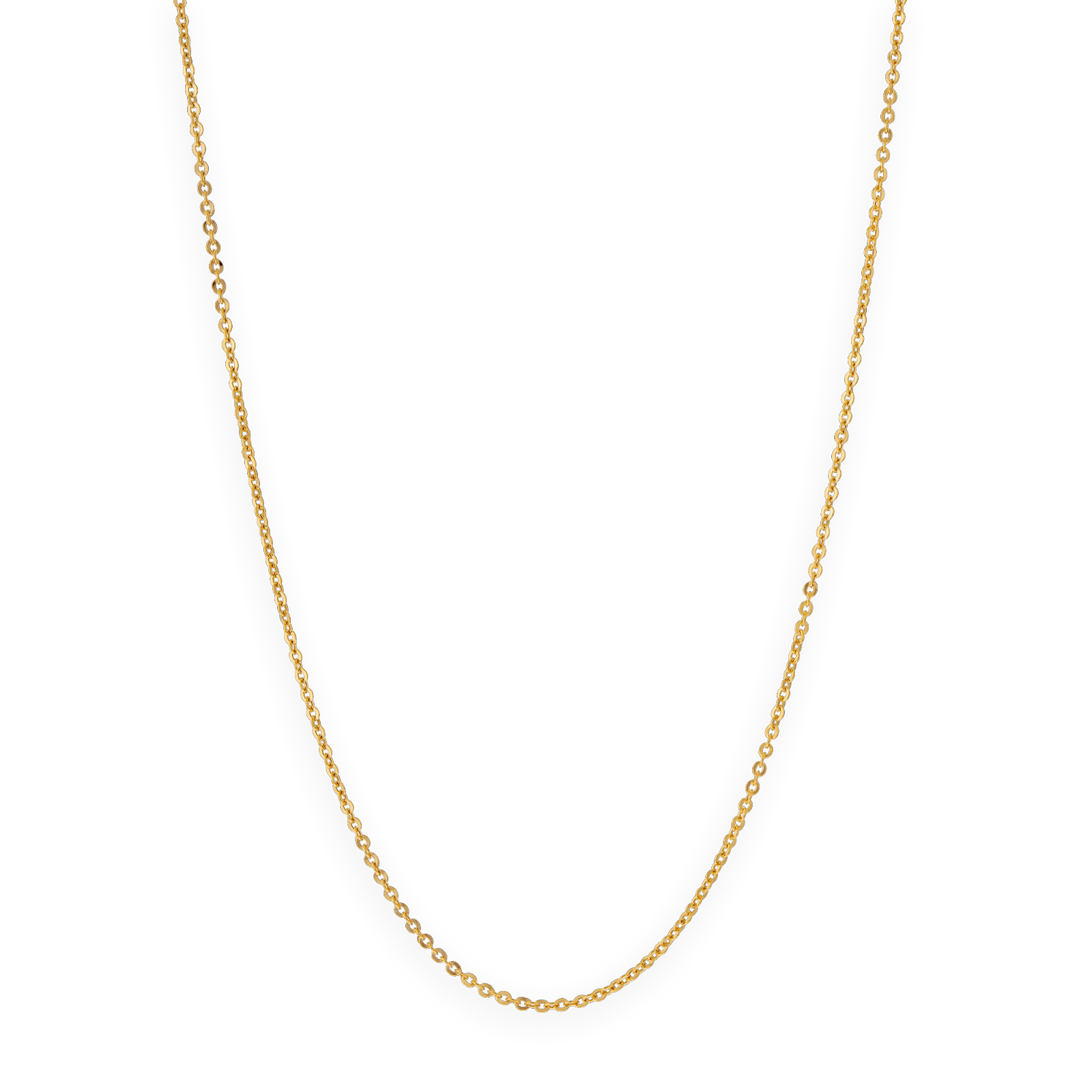 Collier chaîne or maille forçat miroir