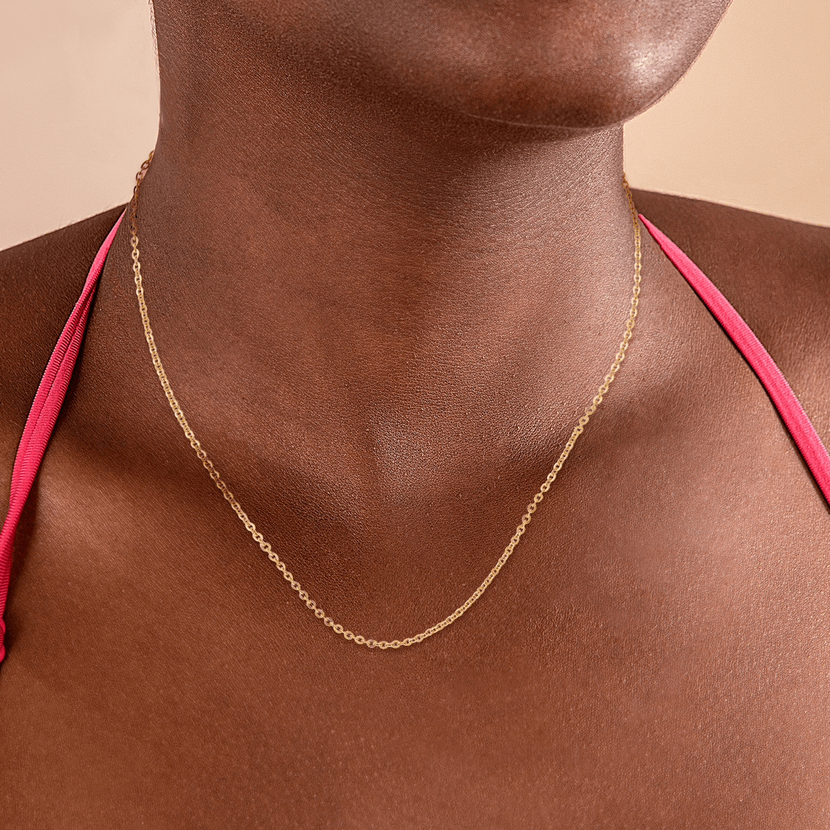 Collier Chaîne Or 375 Maille Forçat Miroir Creux 1.5mm 45cm