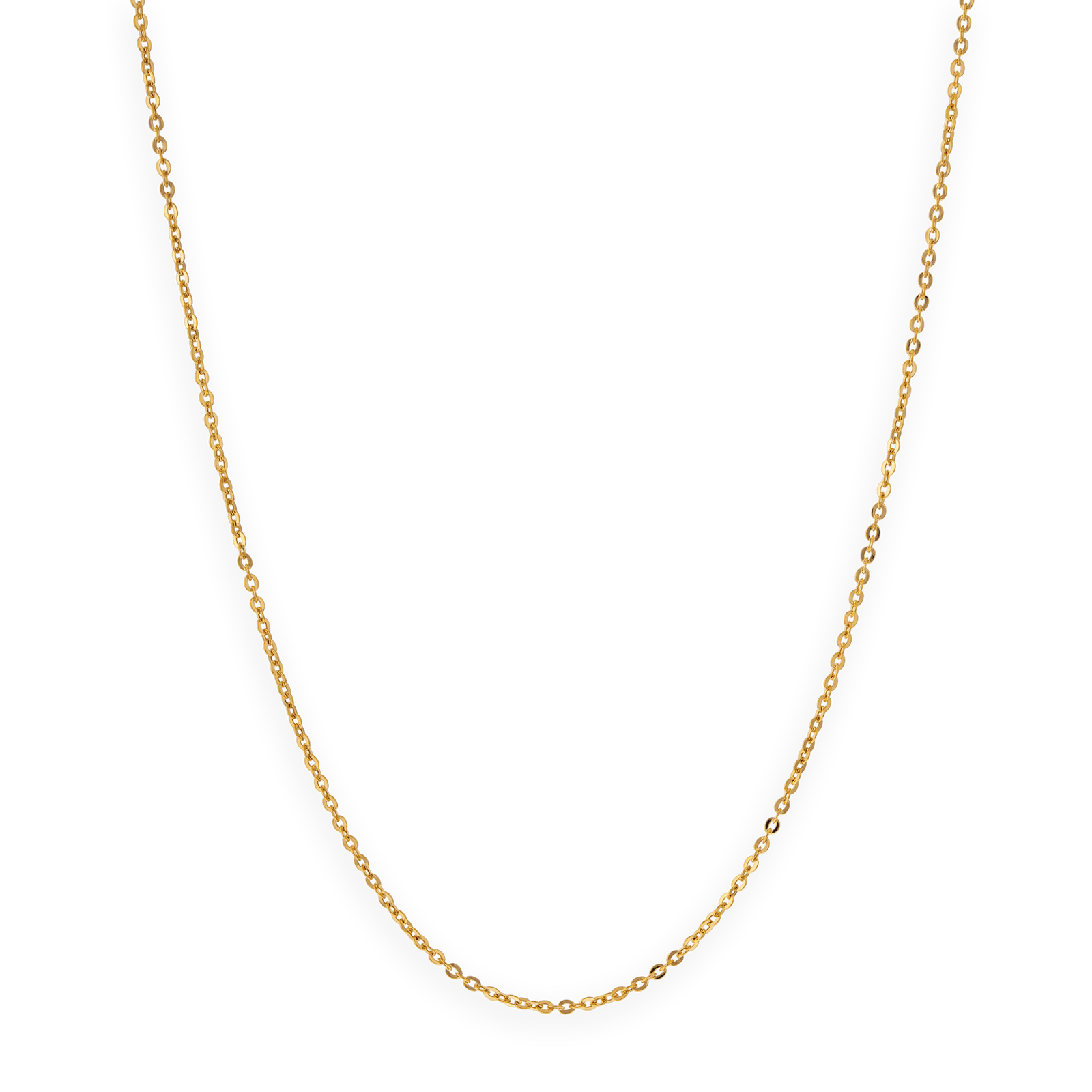 Collier chaîne or maille forçat miroir
