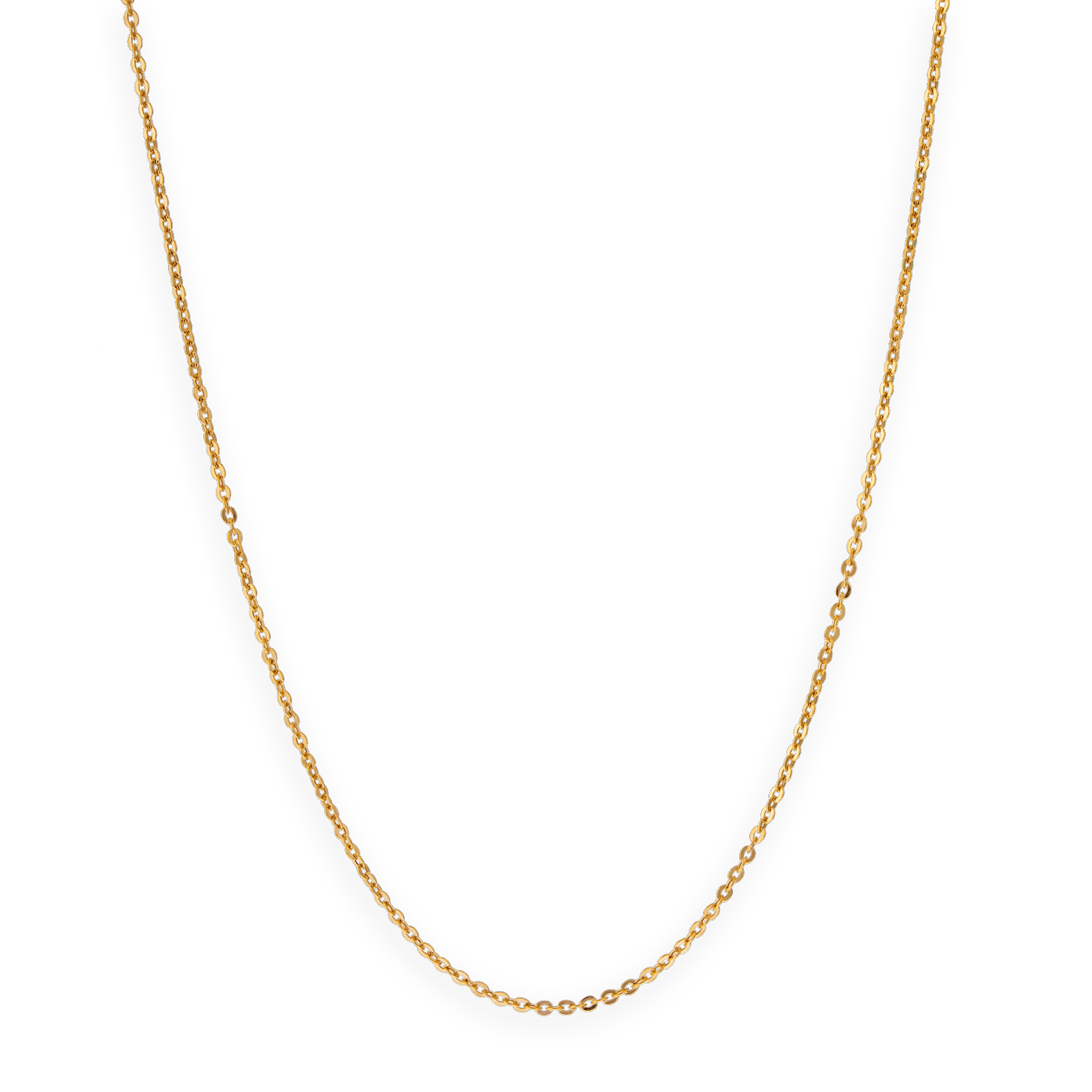 Collier chaîne or maille forçat miroir