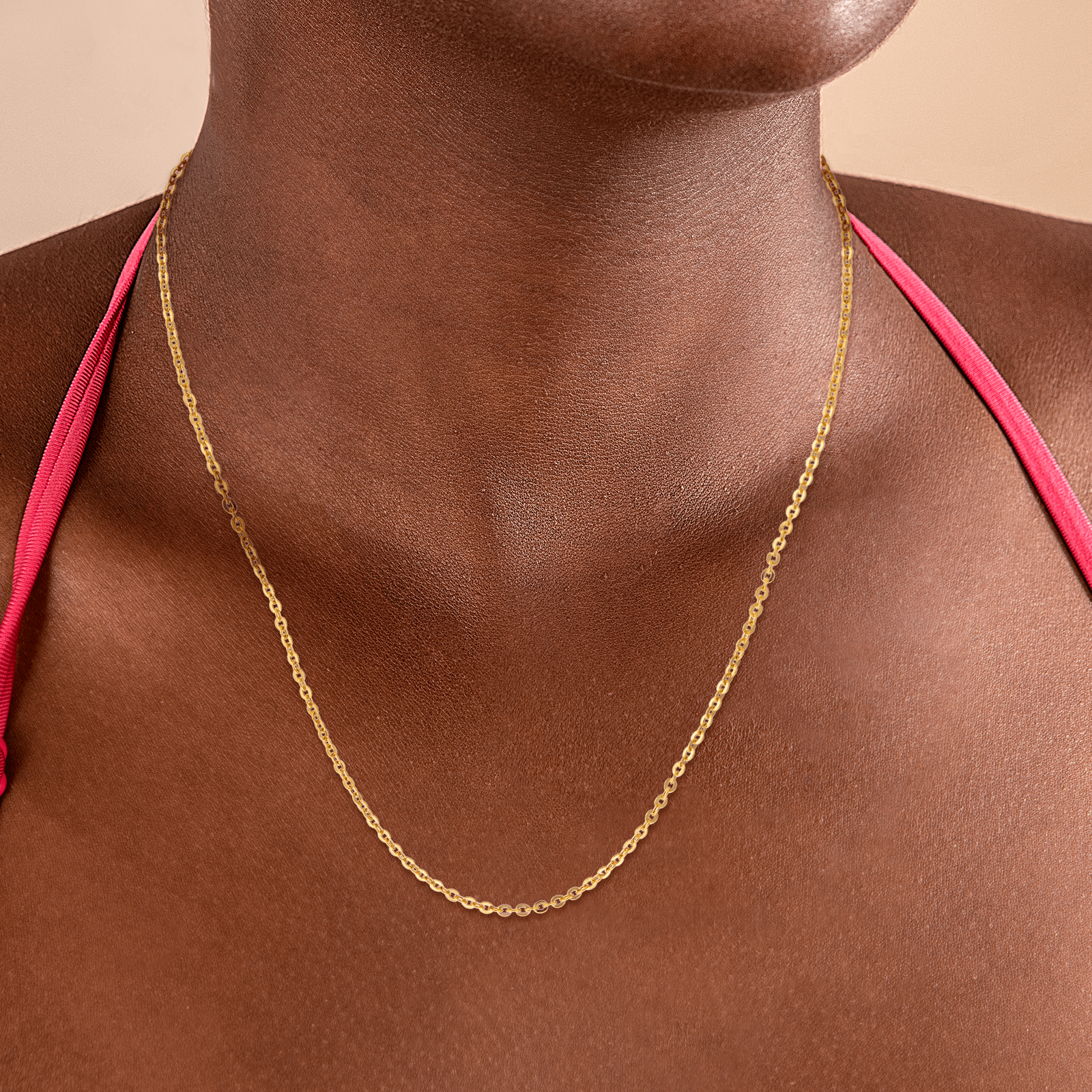 Collier chaîne or maille forçat miroir