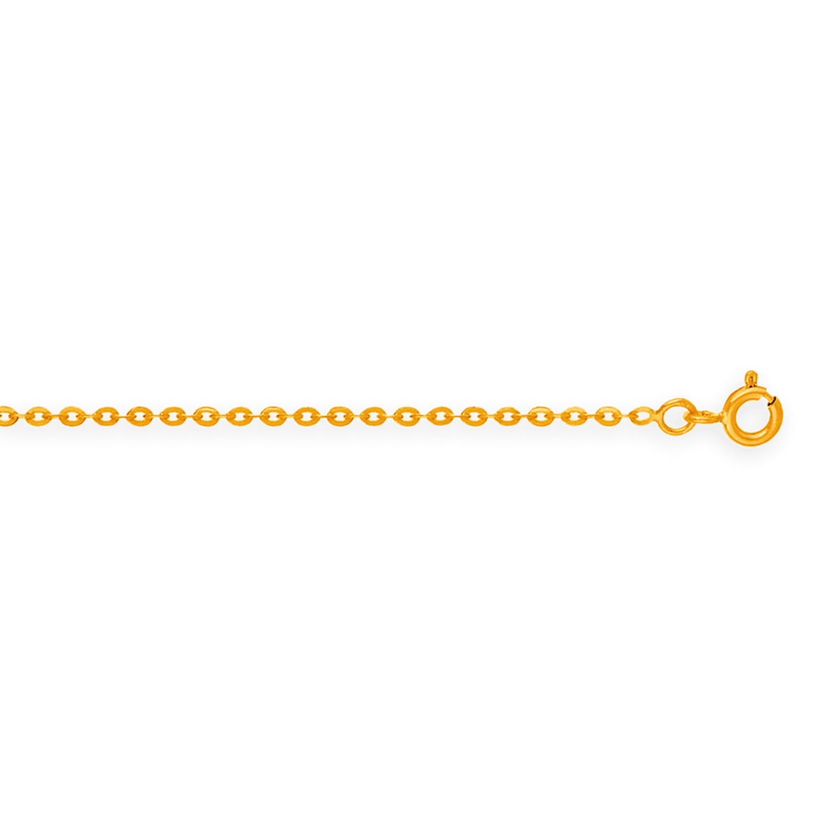 Chaîne Cheville Or 375 25cm Maille Forçat Miroir 1.5mm