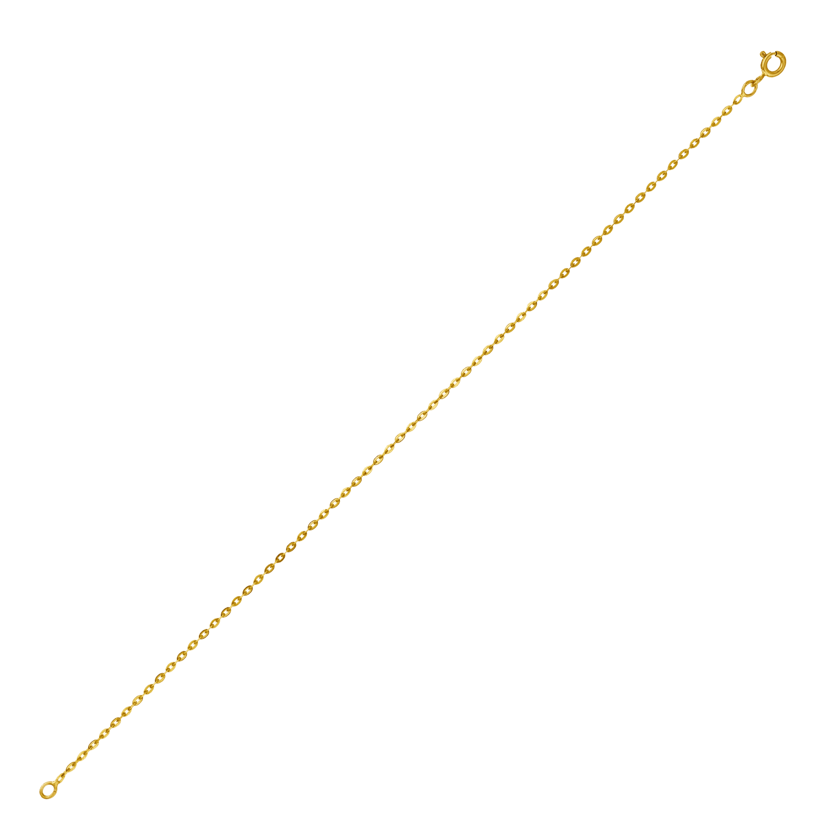 Chaîne Cheville Or375 Maille Forçat Miroir