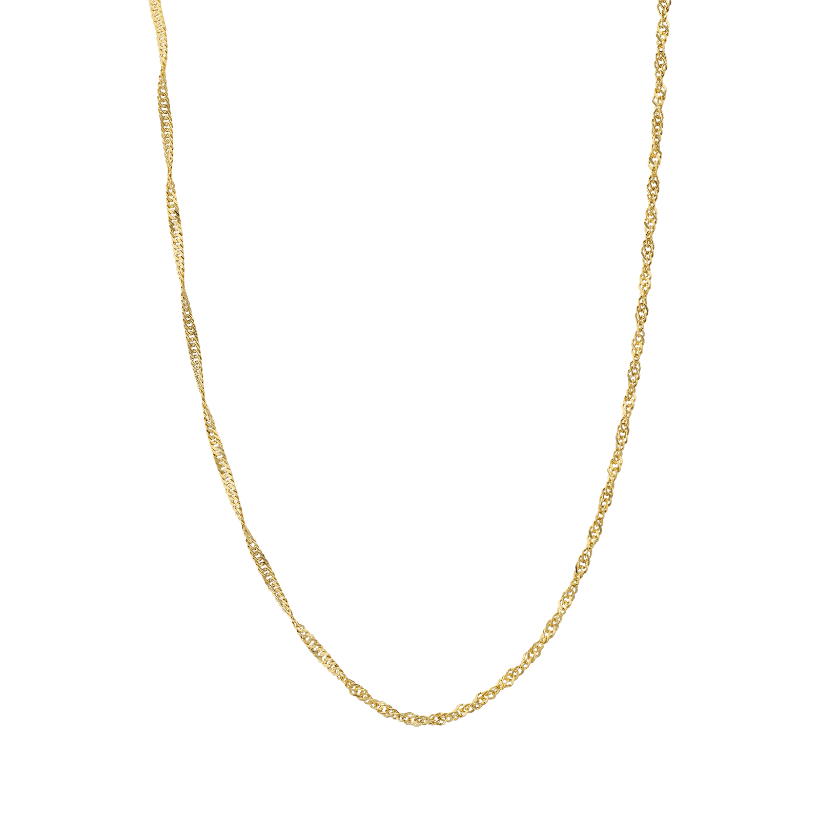 Collier singapour Or creux 2,4mm 45cm