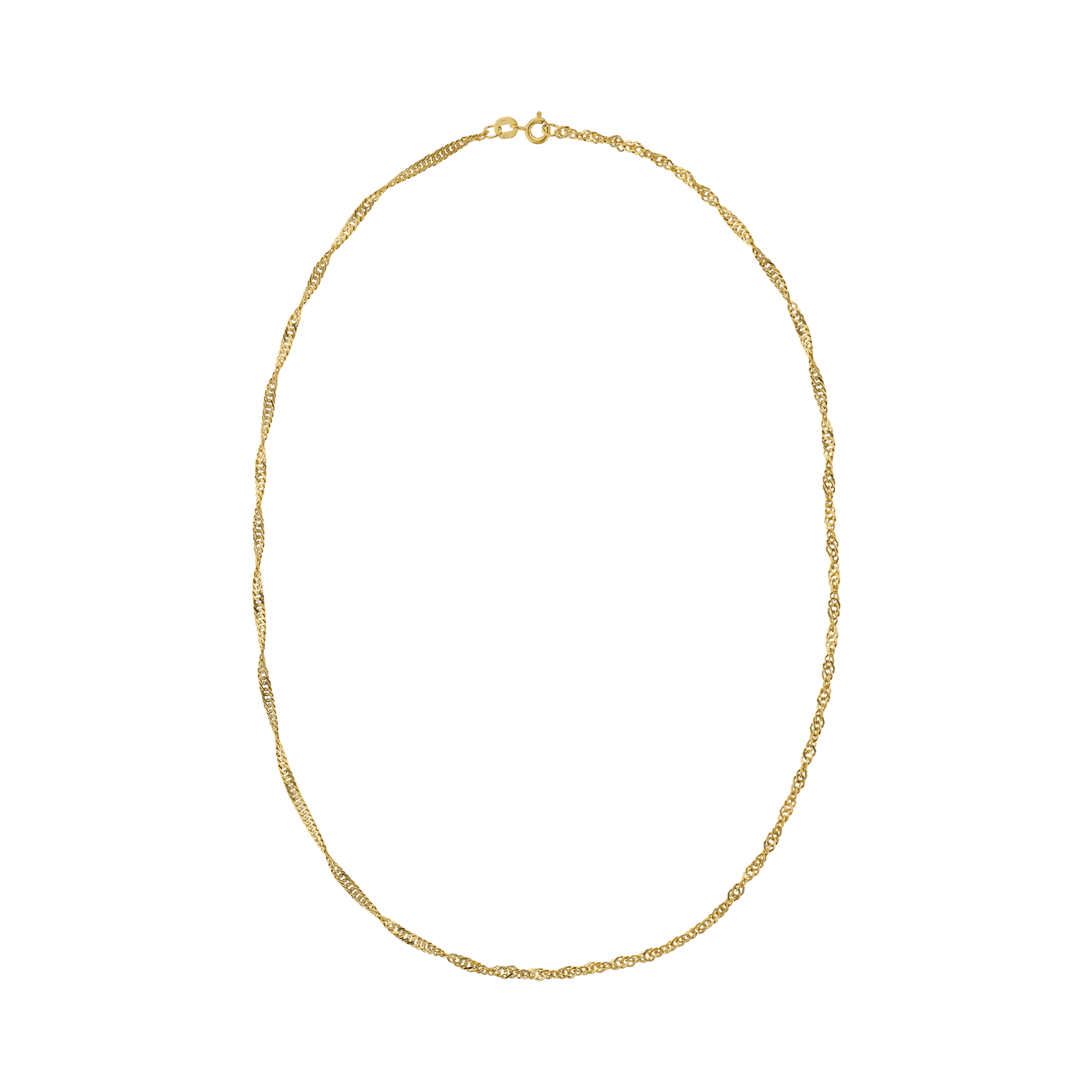 Collier singapour Or creux 2,4mm 45cm