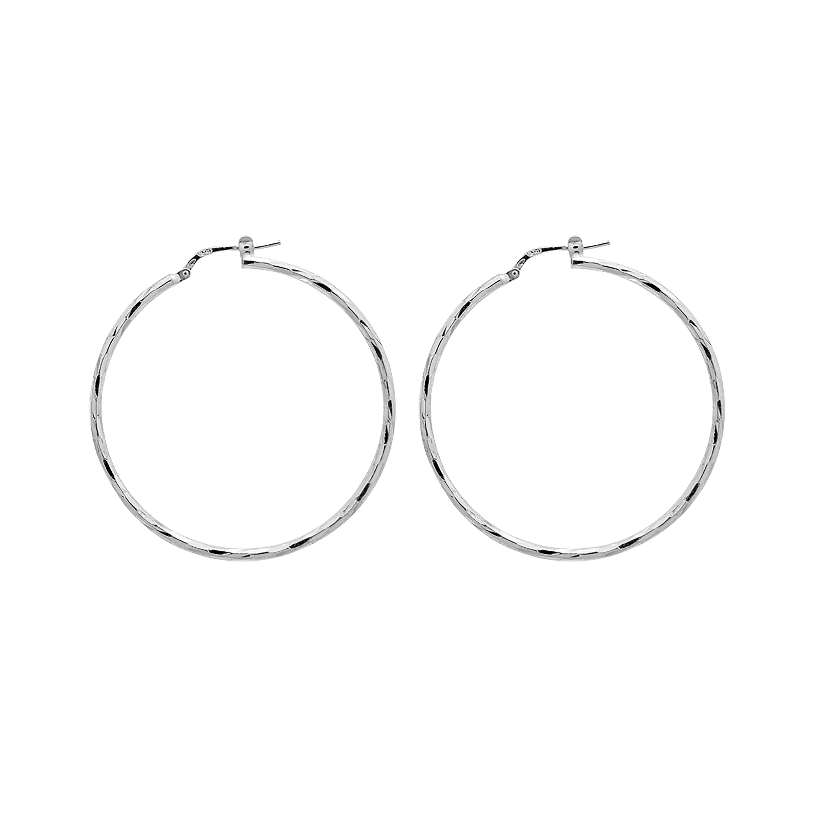 créoles argent 925/1000e 40mm