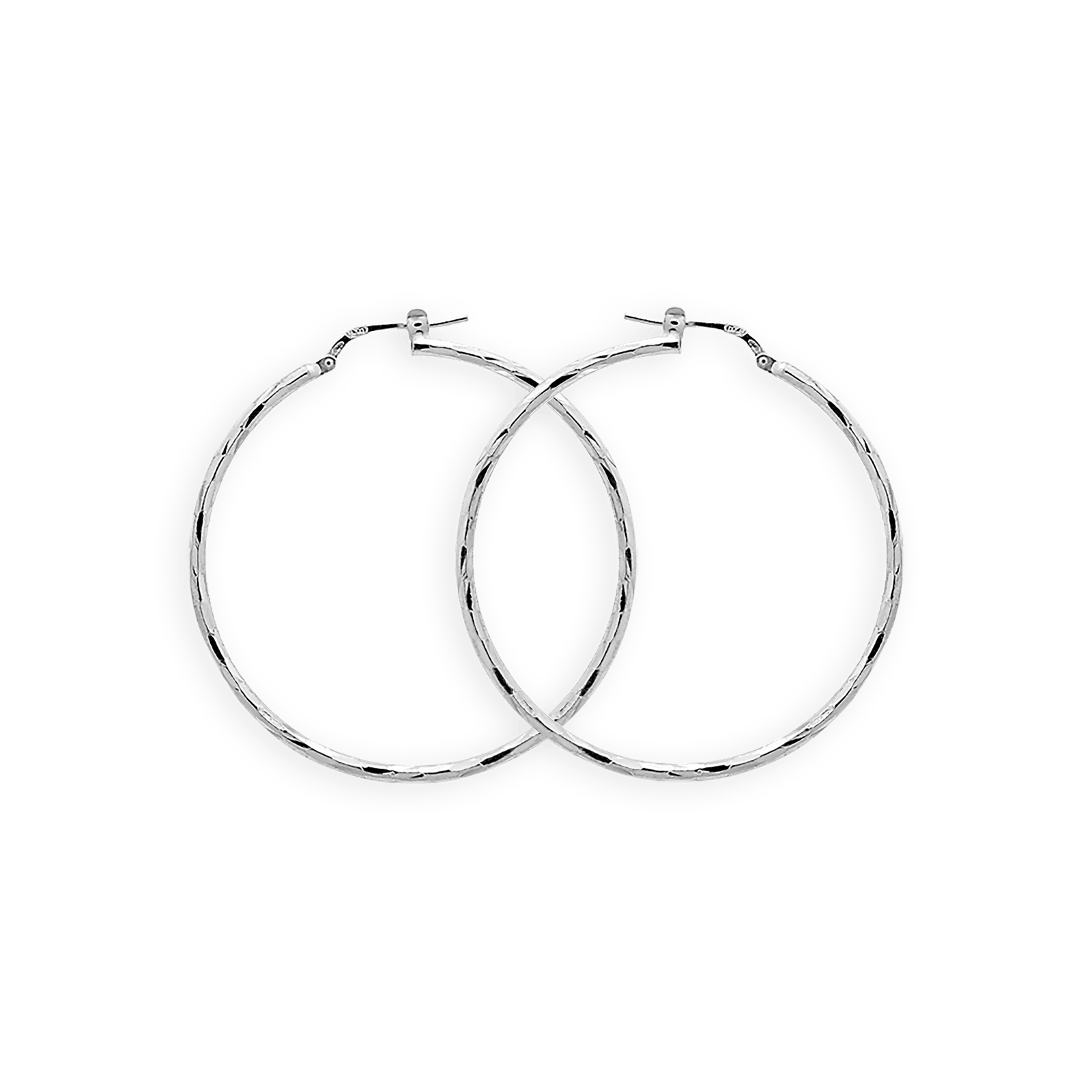 créoles argent 925/1000e 40mm