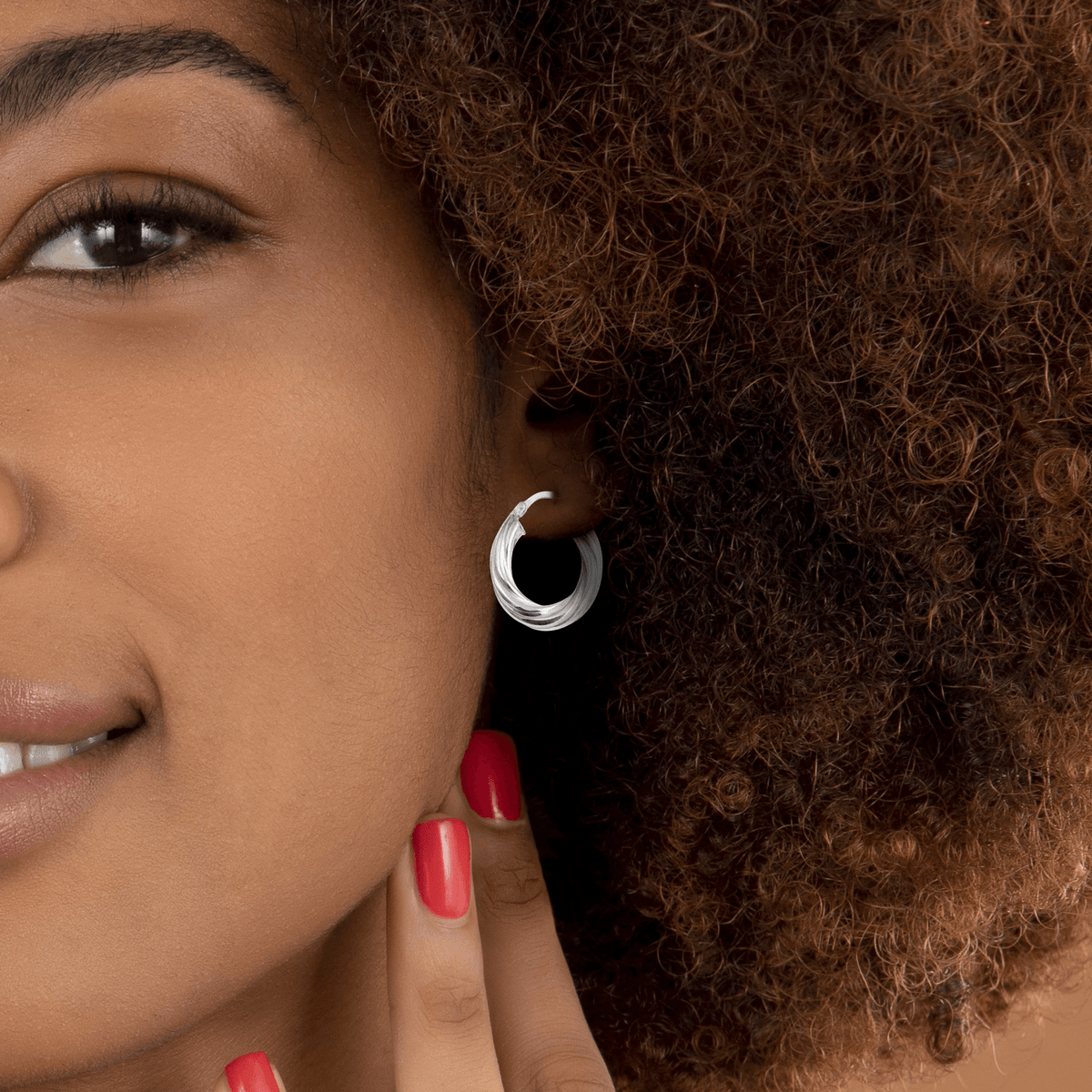 Créoles Argent 92 Torsadées 20mm Tube 4mm