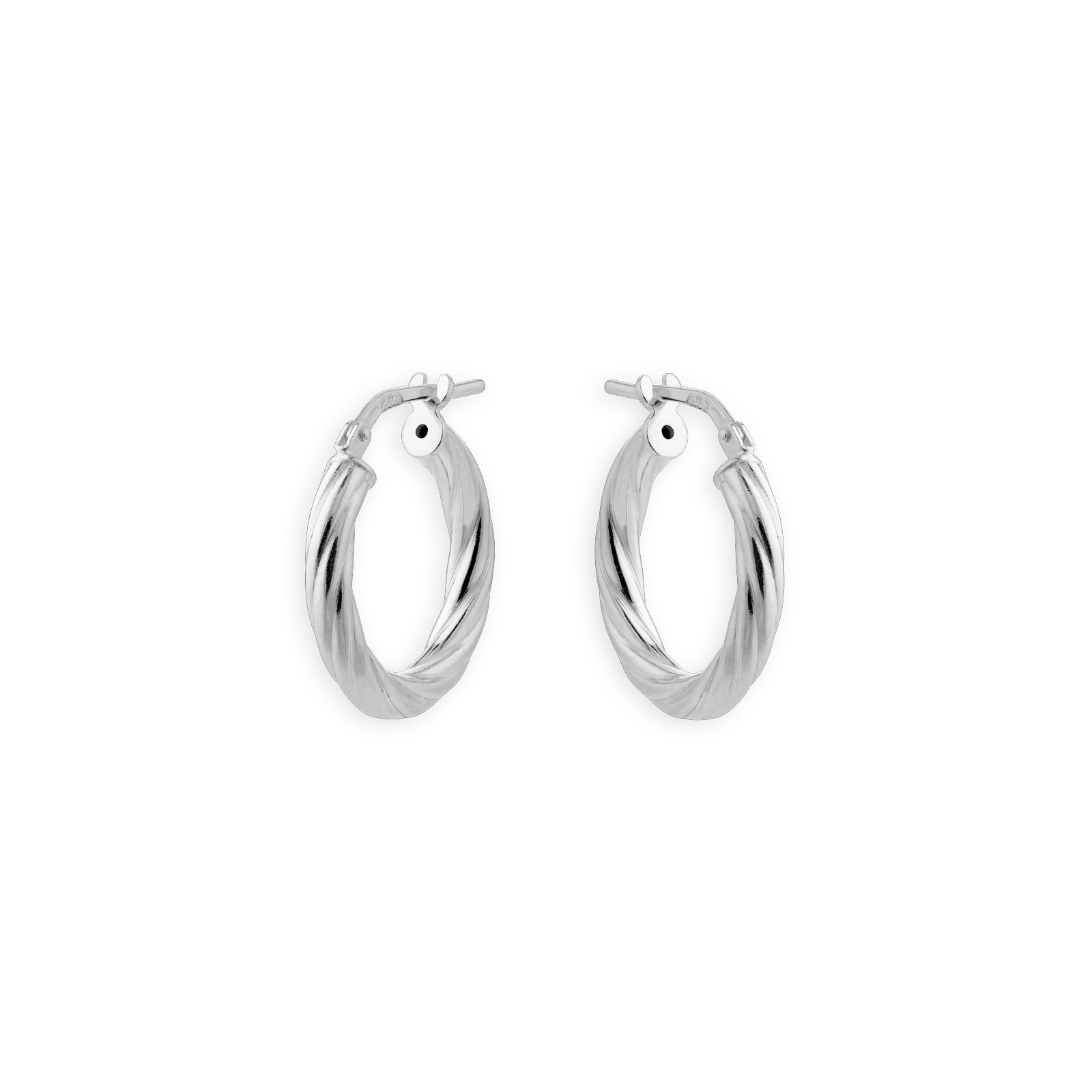 créoles argent 925 légères torsadées 20mm