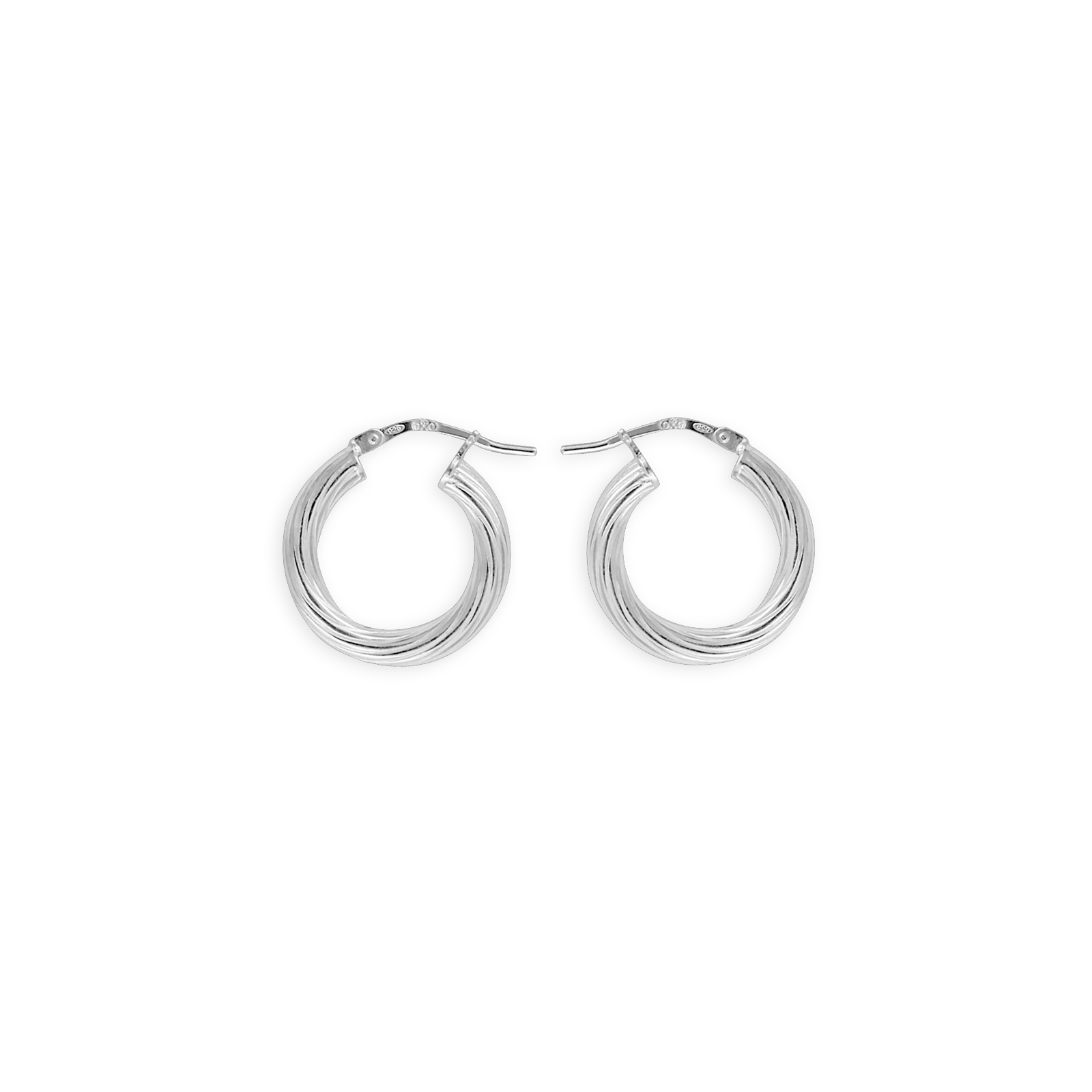 créoles argent 925/1000e torsadées 17mm