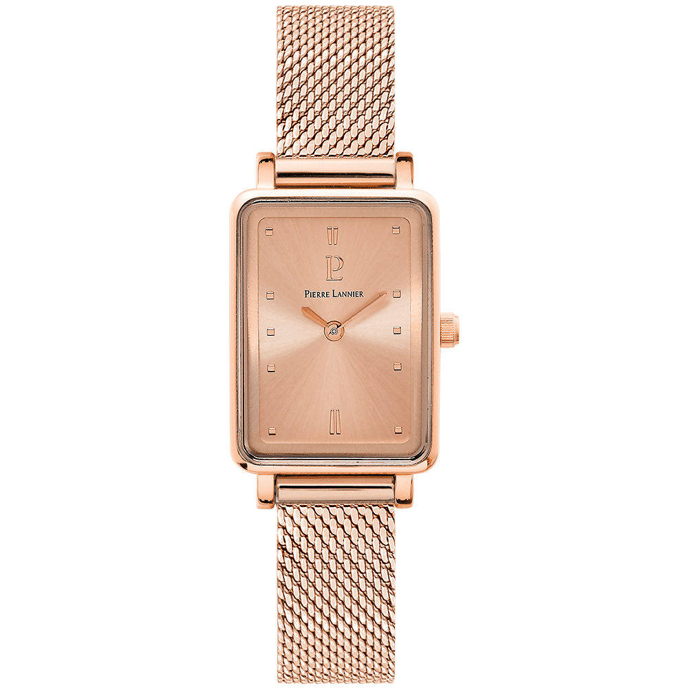 Montre Femme ARIANE Cadran Doré rose Bracelet Acier milanais Doré-rose